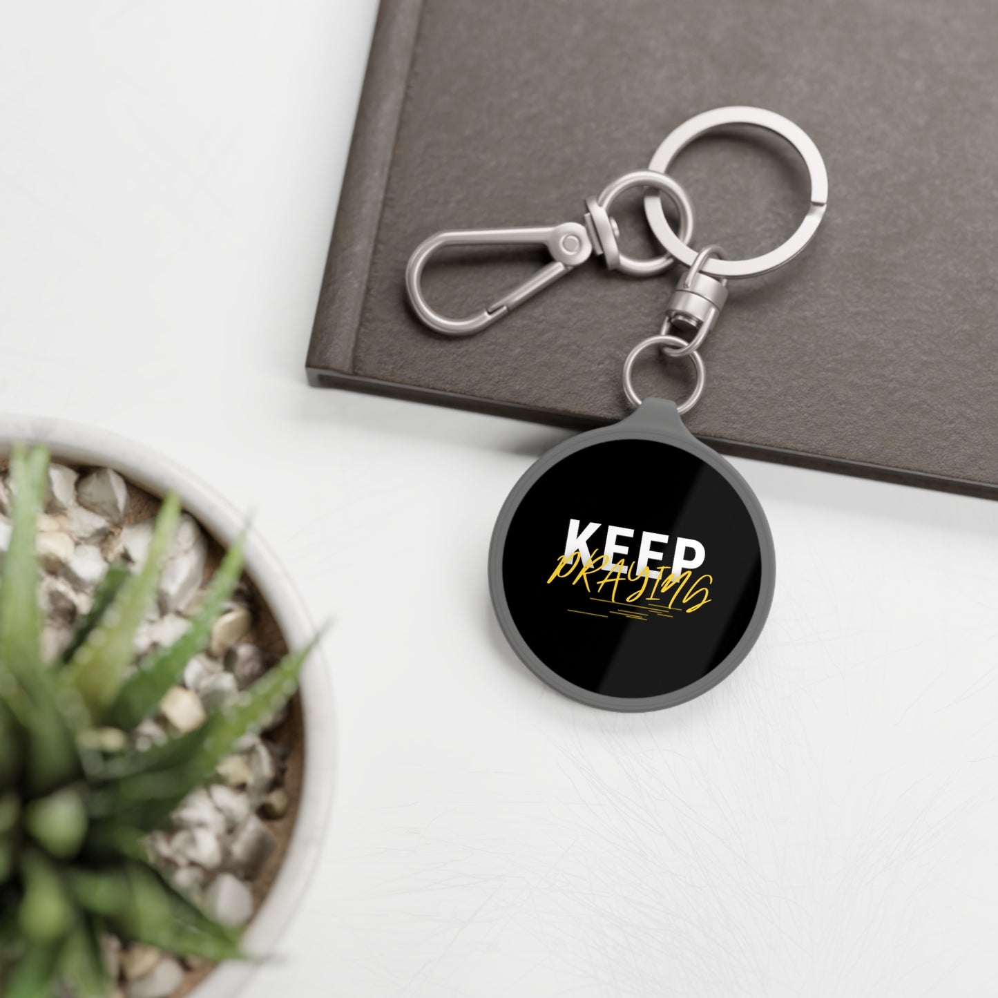 Keep Praying Christian Key Fob Printify