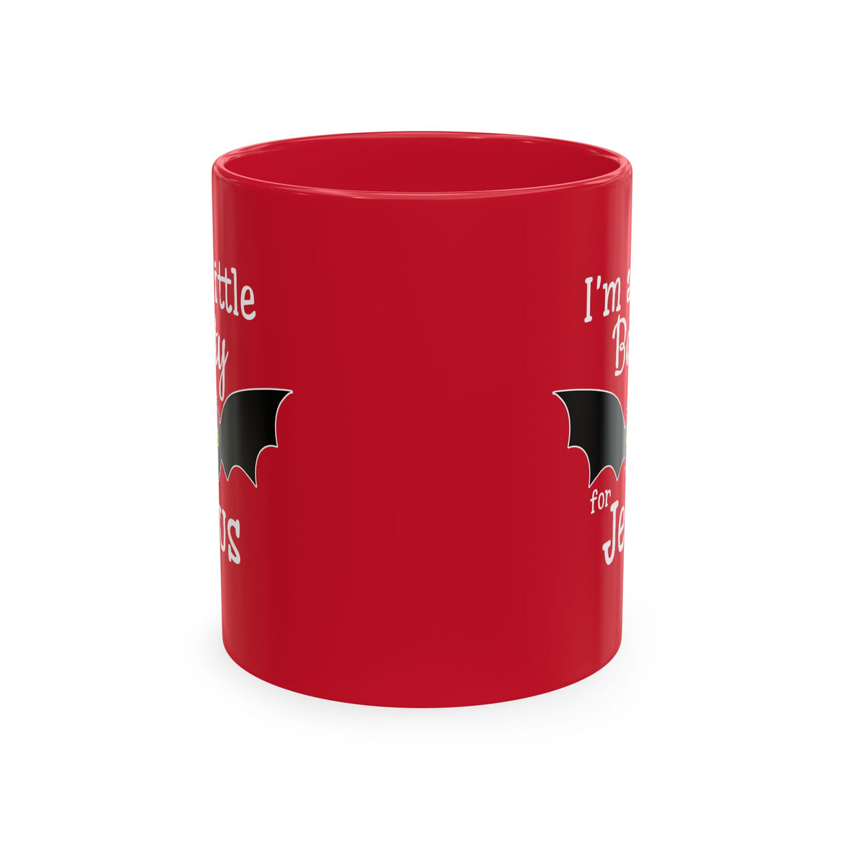 I'm a Little Batty for Jesus Mug – Christian Halloween Ceramic Coffee Cup
