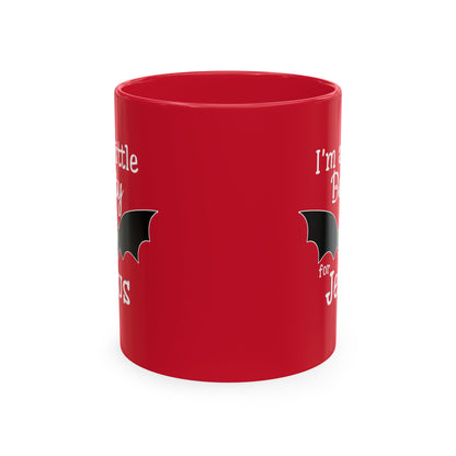 I'm a Little Batty for Jesus Mug – Christian Halloween Ceramic Coffee Cup