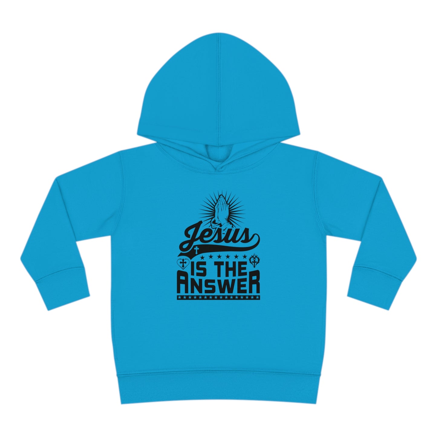 Jesus Is The Answer Christian Toddler Pullover Fleece Hooded Sweatshirt