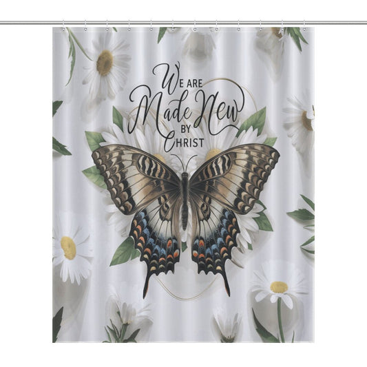 We Are Made New By Christ Christian Shower Curtain-66x72Inch (168x183cm) SALE-Personal Design
