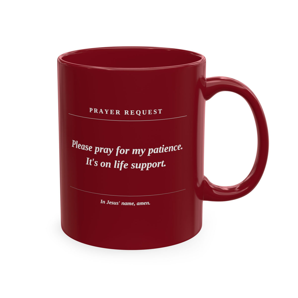 Prayer Request Ceramic Mug — 'Please Pray for Me' Inspirational Coffee Cup