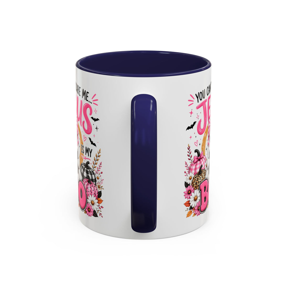You Can’t Scare Me Jesus Is My Boo Coffee Mug — Halloween Christian Accent Mug