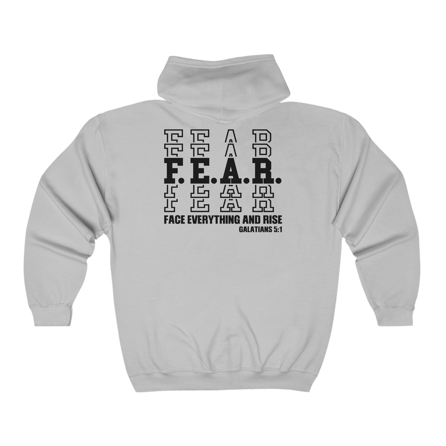 FEAR Face Everything And Rise Unisex Heavy Blend Full Zip Hooded Sweatshirt