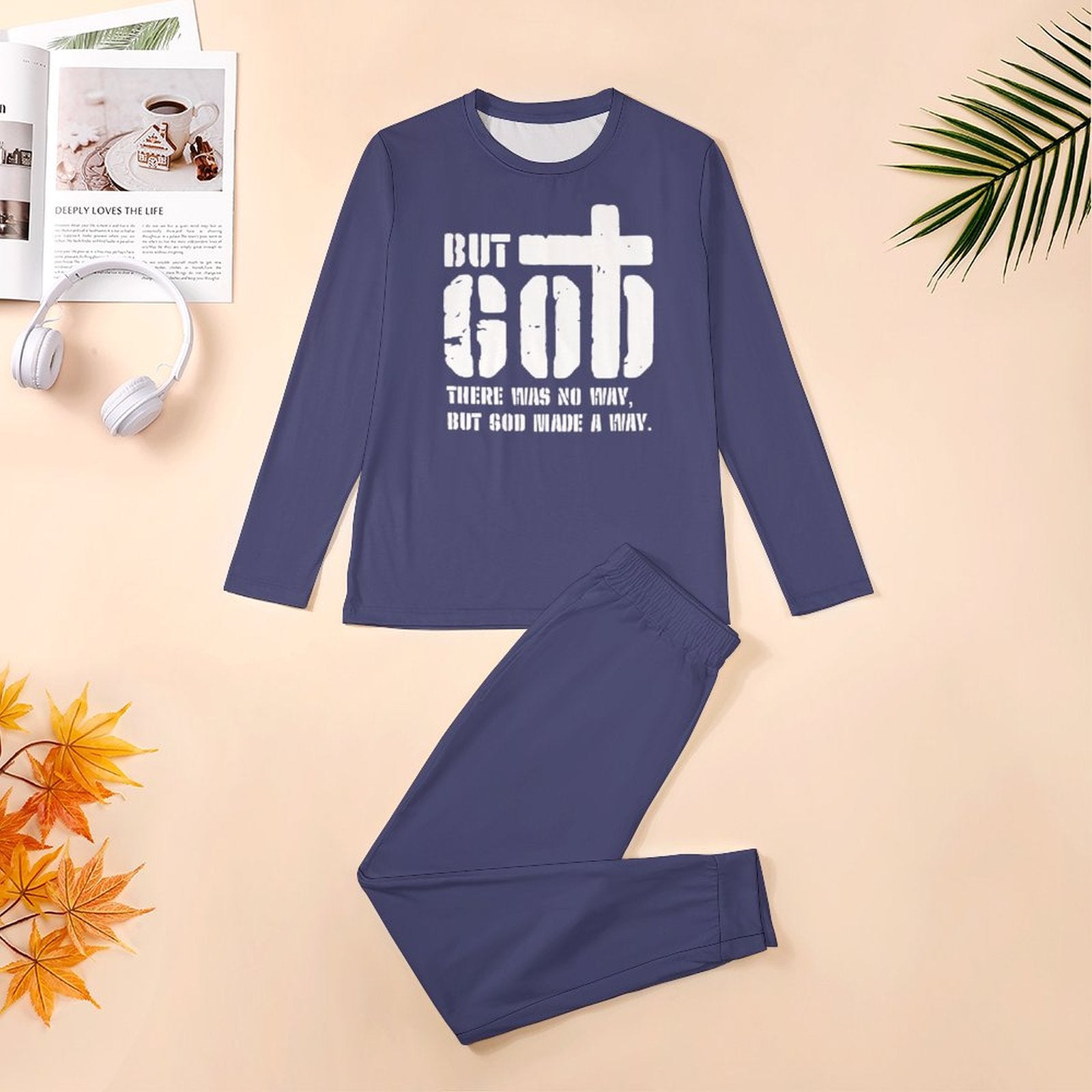 But God There Was No Way But You Made A Way Men's Christian Pajamas SALE-Personal Design