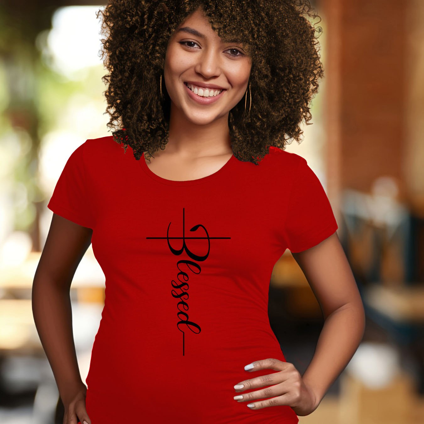 Blessed Women's Christian Maternity T-shirt claimedbygoddesigns