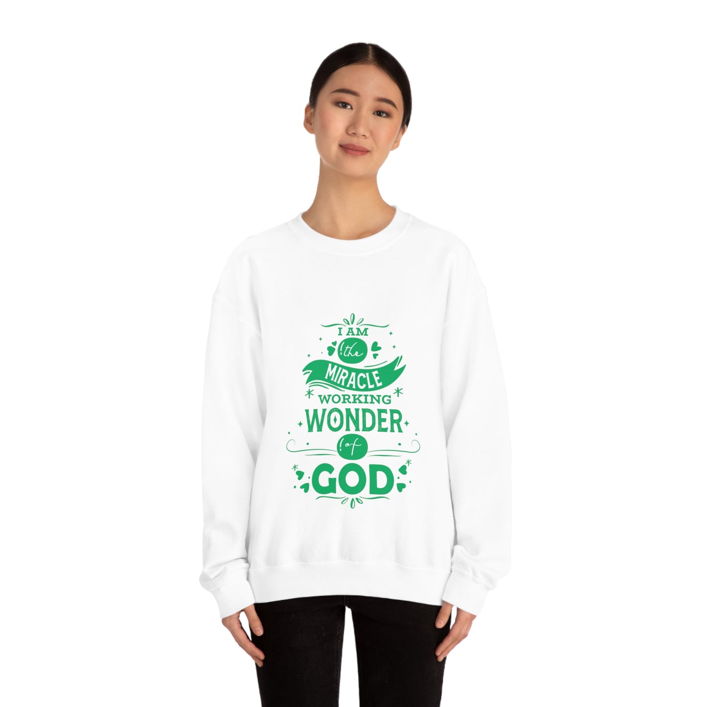 I Am The Miracle Working Wonder Of God Unisex Heavy Blend™ Crewneck Sweatshirt