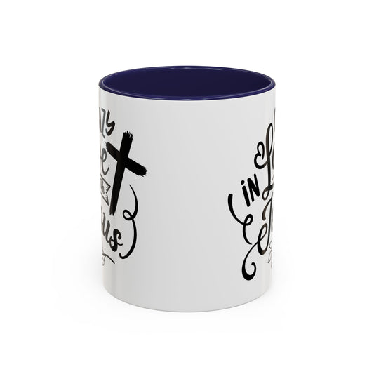 Inspirational Coffee Mug - Crazy in Love with Him - Black Accent, Faith-Based Gift