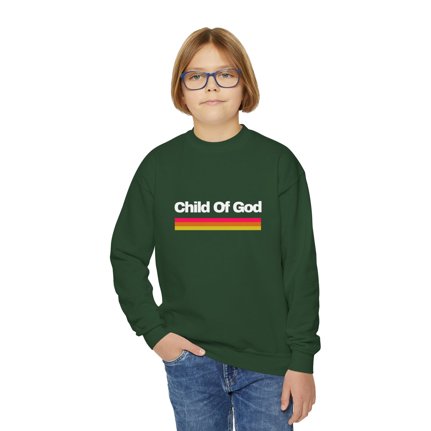 Child Of God Youth Christian Sweatshirt Printify