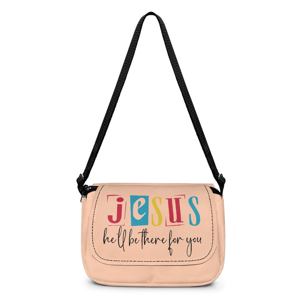 Jesus He'll Be There For You Christian Kids Flap Crossbody Bag