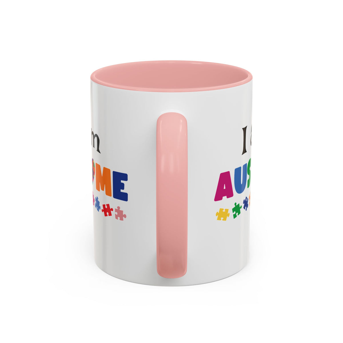 Inspirational Autism Coffee Mug - I am AUSome - 11oz/15oz Accent Mug