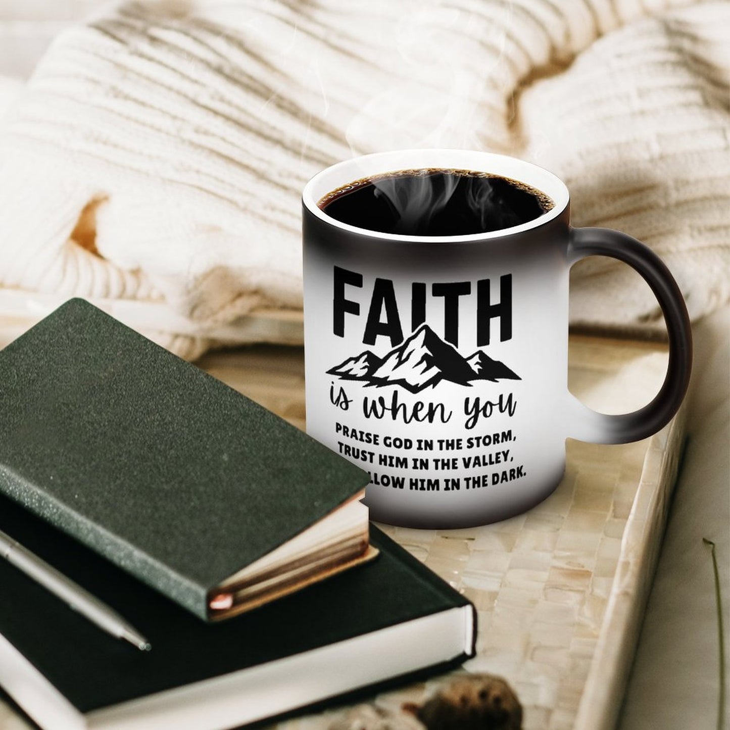 Faith Is Christian Color Changing Mug (Dual-sided)