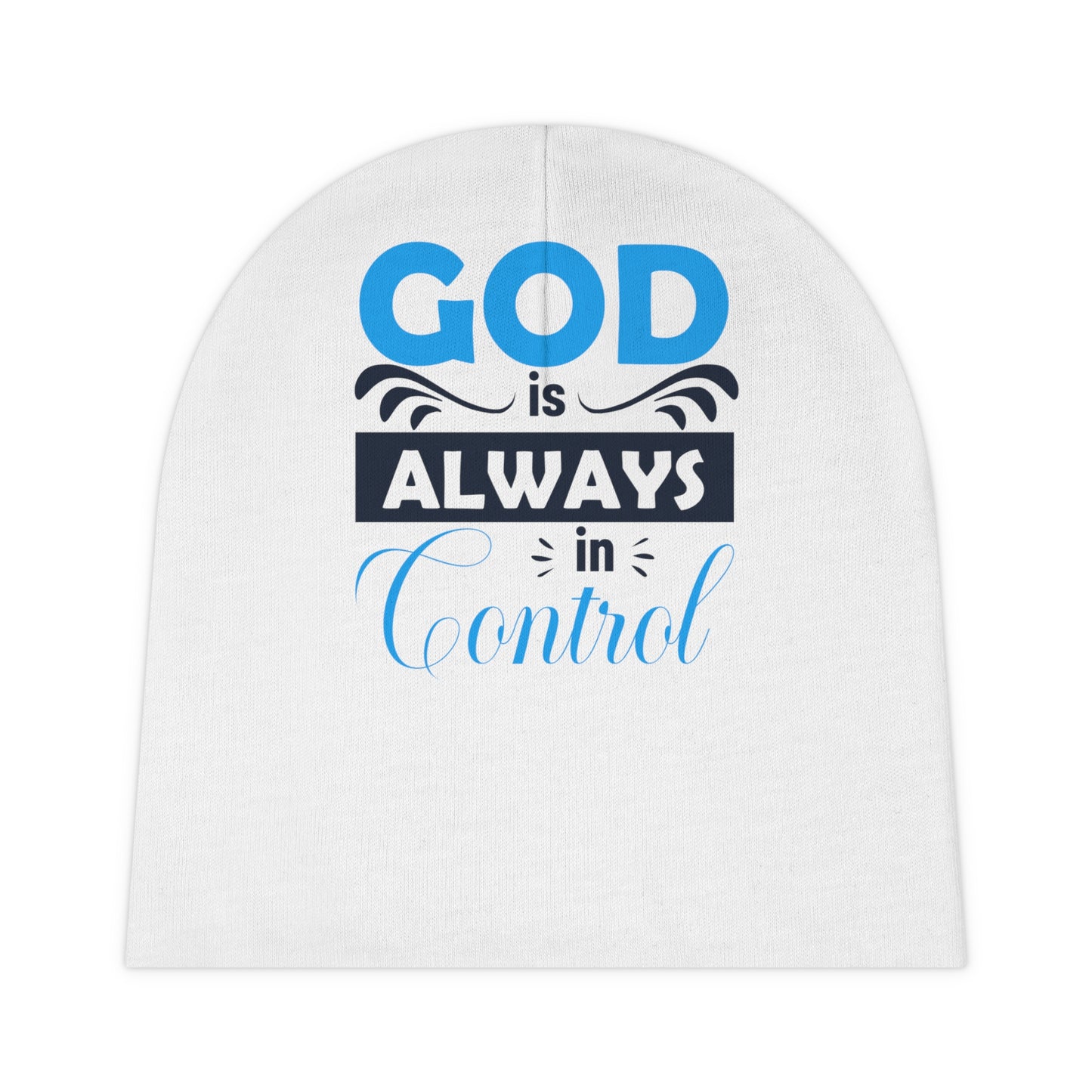 God Is Always In Control Christian Baby Beanie (AOP) Printify