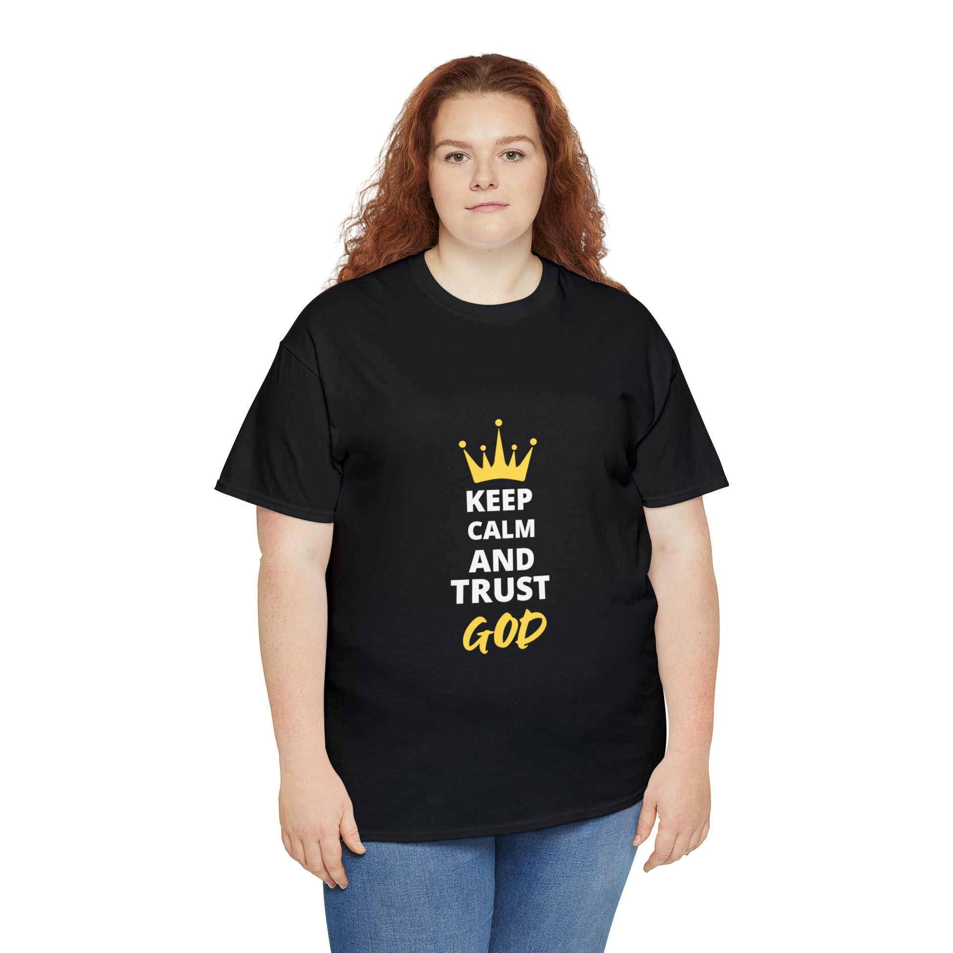 Keep Calm And Trust God Unisex Heavy Cotton Tee Printify