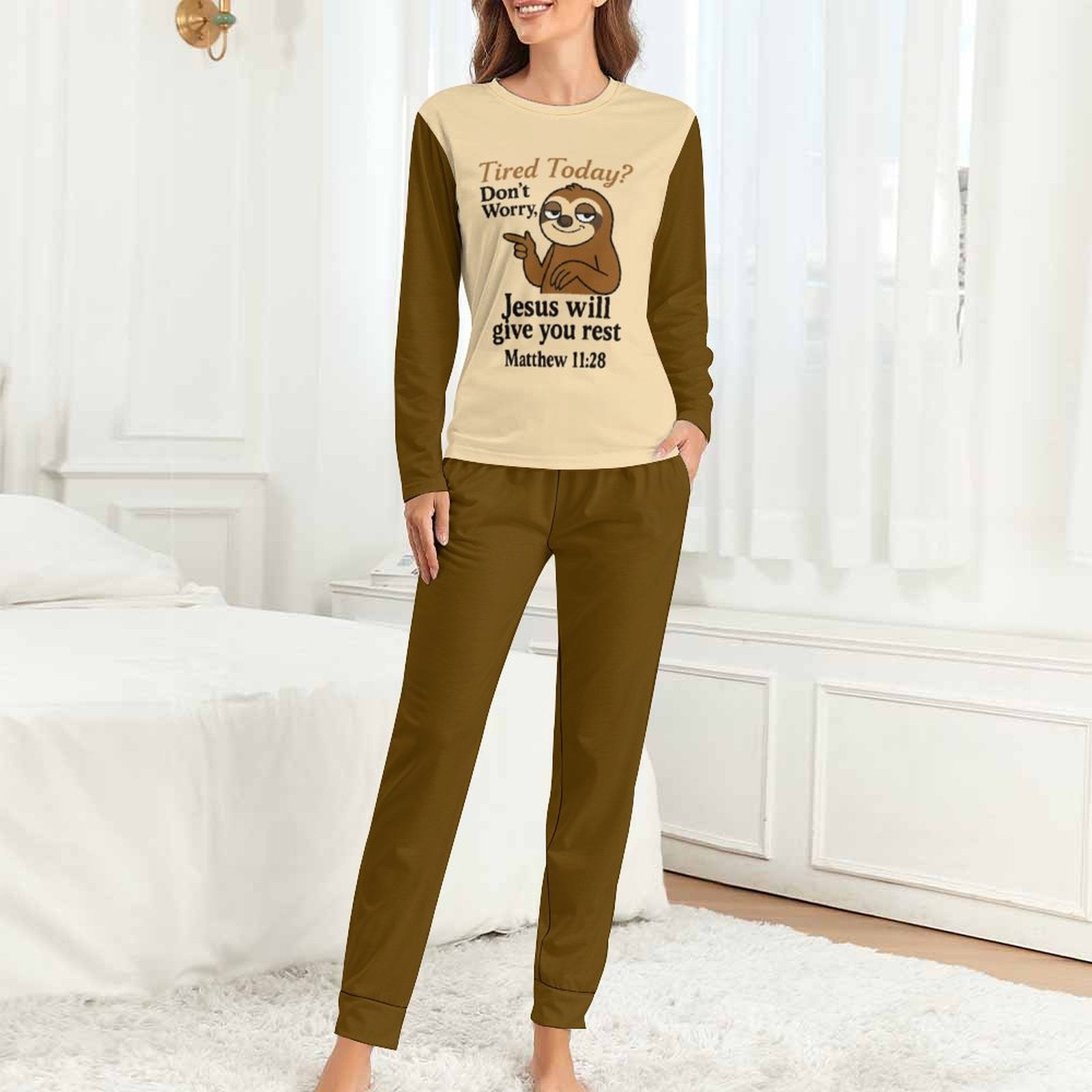 Tired Today Women's Christian 2 - Piece Pajama Set - ClaimedbyGodDesigns