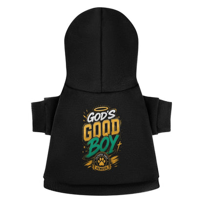 God's Good Boy Christian Pet Hooded Pullover Sweatshirt Dog/Cat Hoodie Warm, Soft & Breathable - ClaimedbyGodDesigns