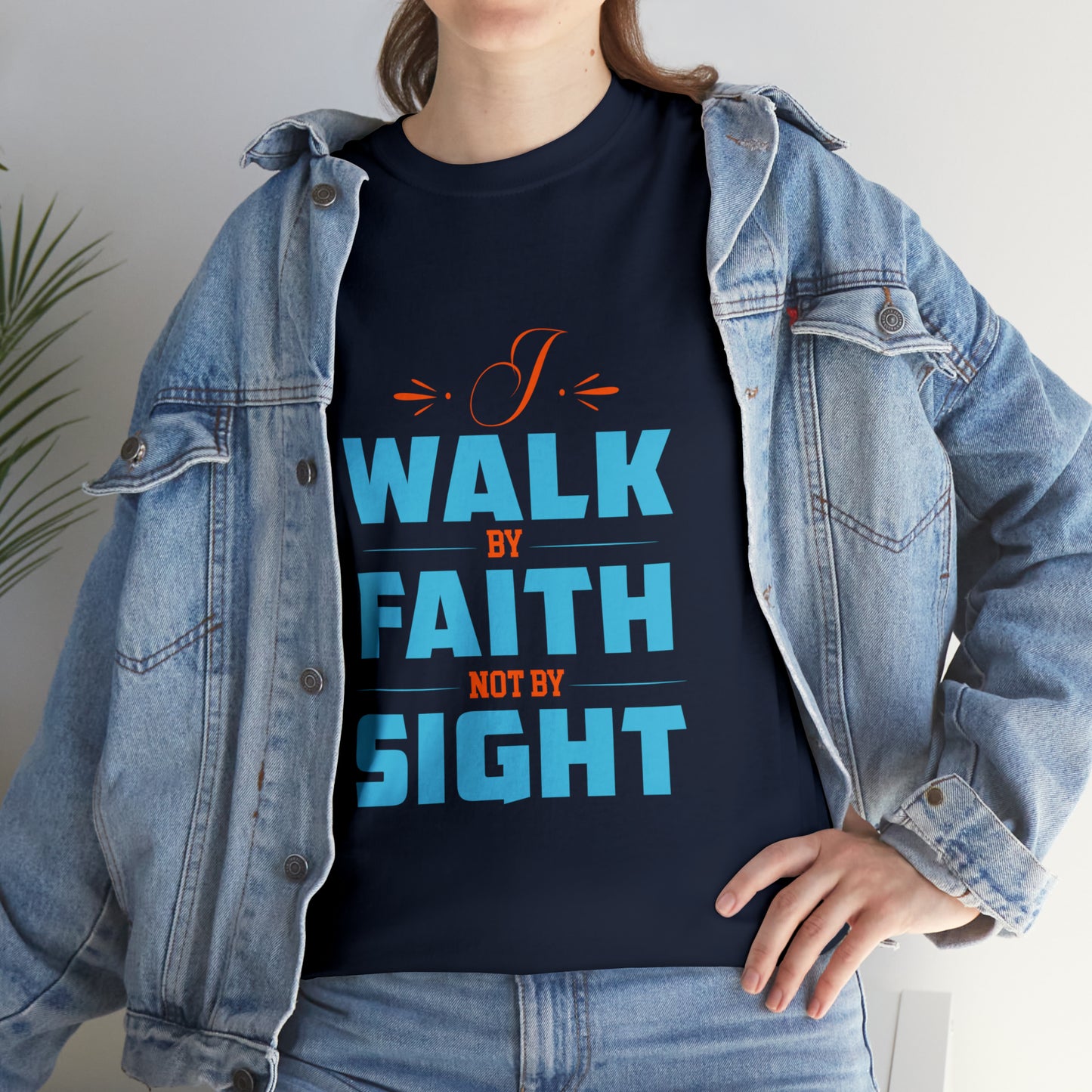 I Walk By Faith & Not By Sight Unisex Heavy Cotton Tee