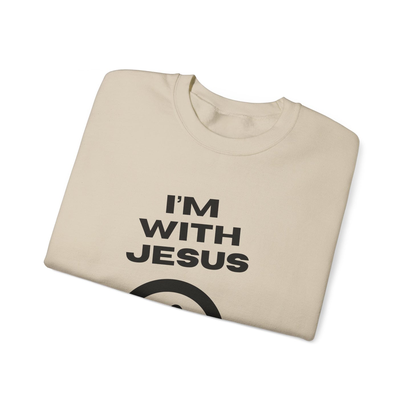 I'm With Jesus Unisex Heavy Blend™ Crewneck Christian Sweatshirt