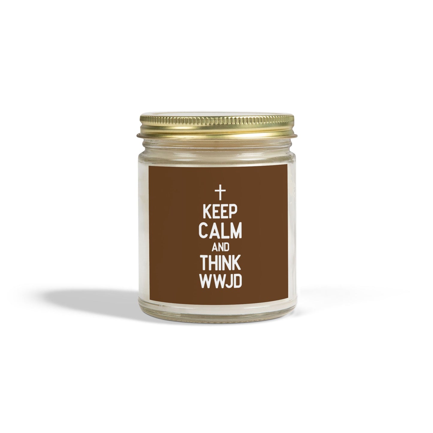 Keep Calm And Think What Would Jesus Do Christian Scented Candle (4oz, 9oz)