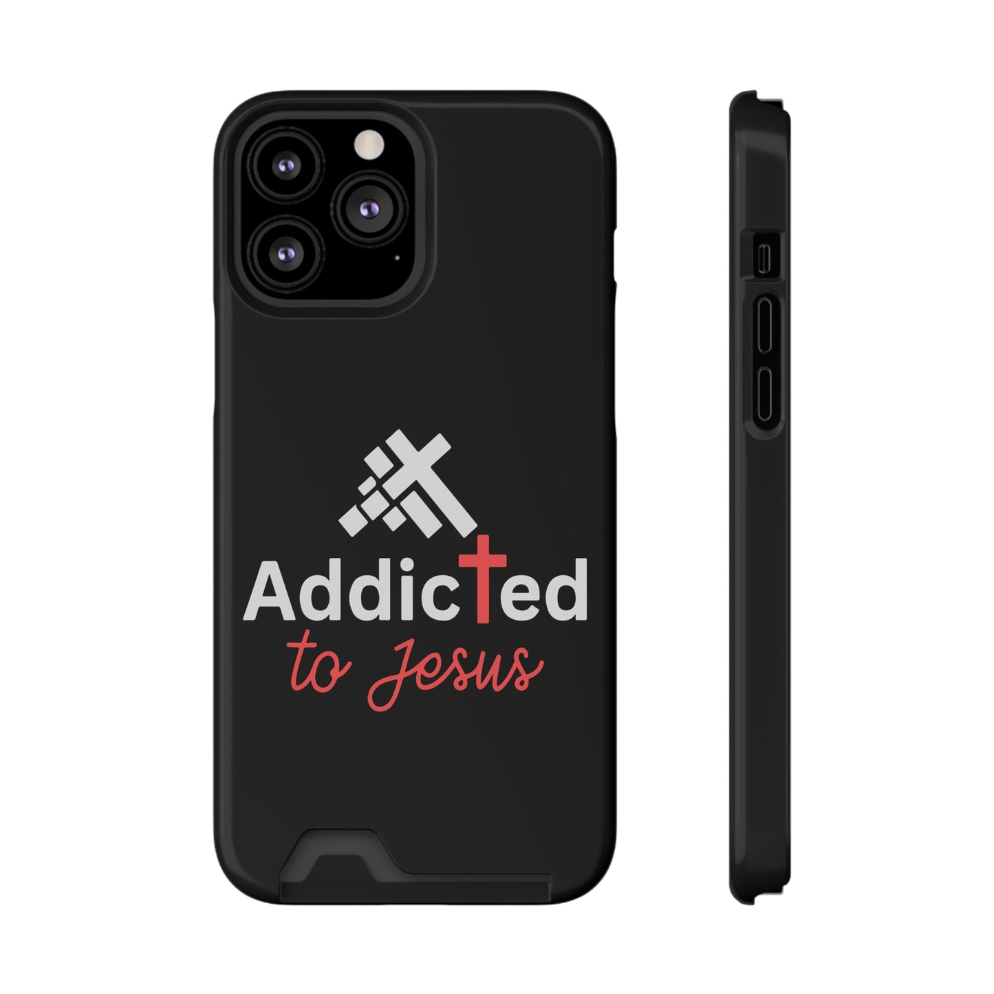 Addicted To Jesus Christian Phone Case With Card Holder Printify