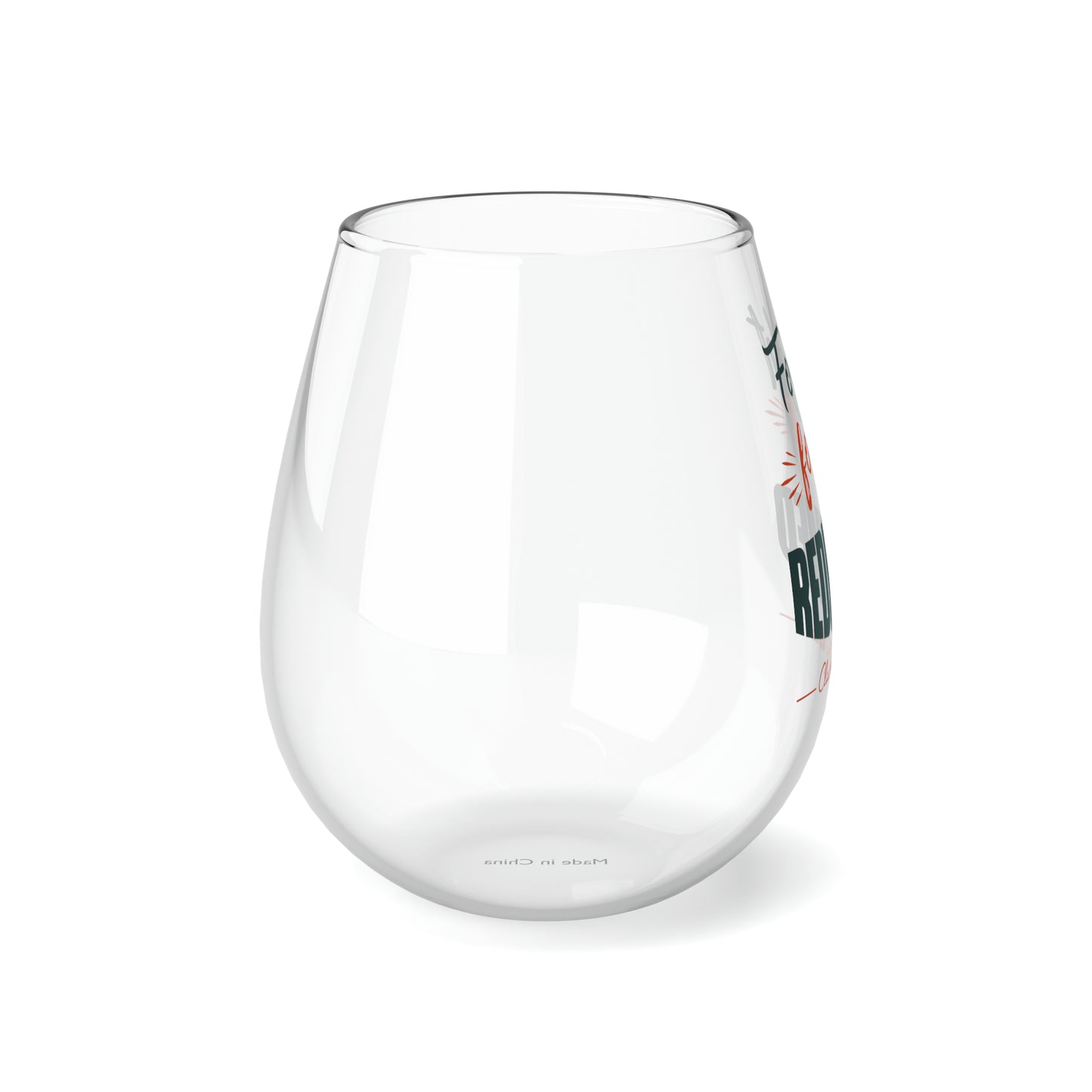 Fought For & Redeemed Stemless Wine Glass, 11.75oz
