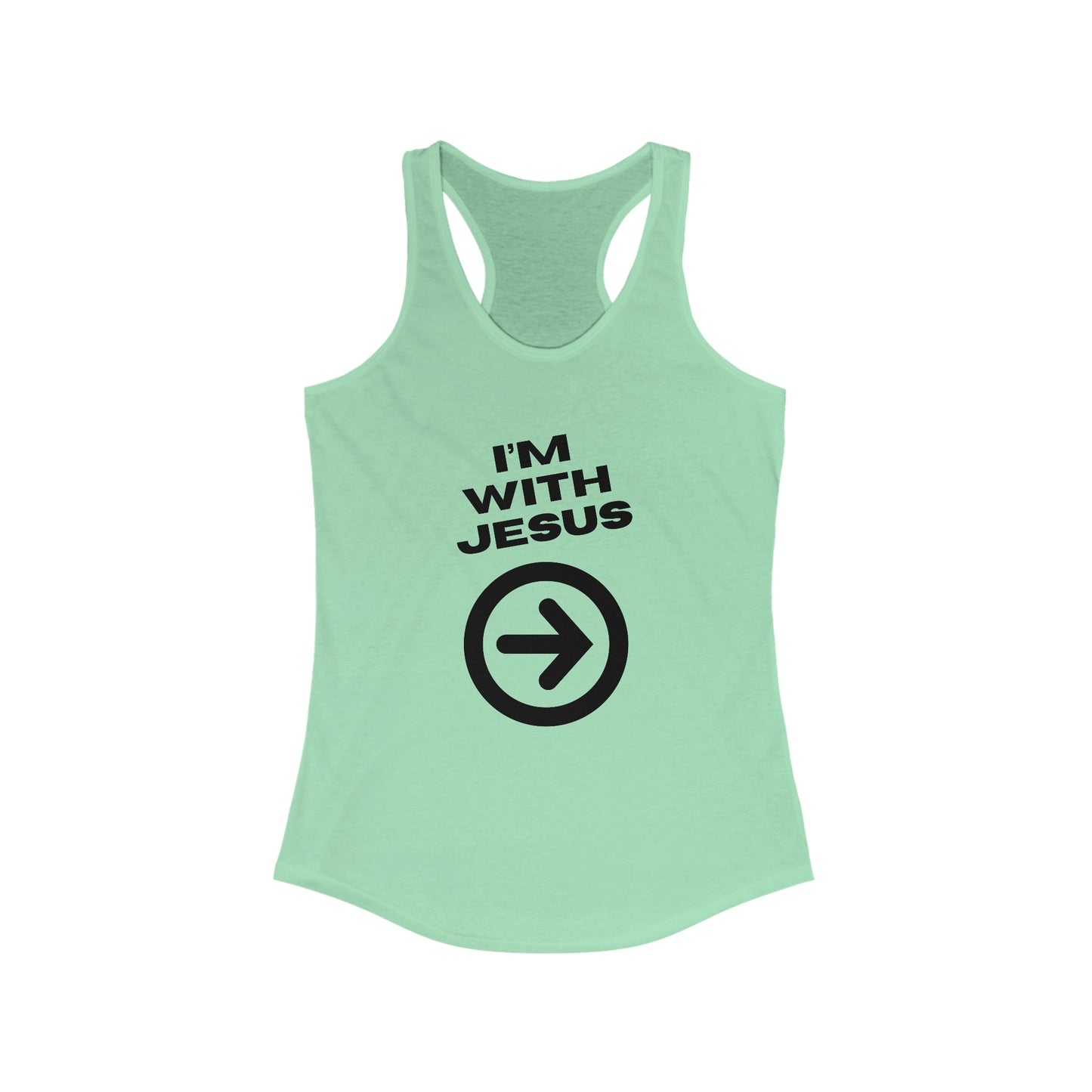 I'm With Jesus Women's Christian Slim Fit Tank-top Printify