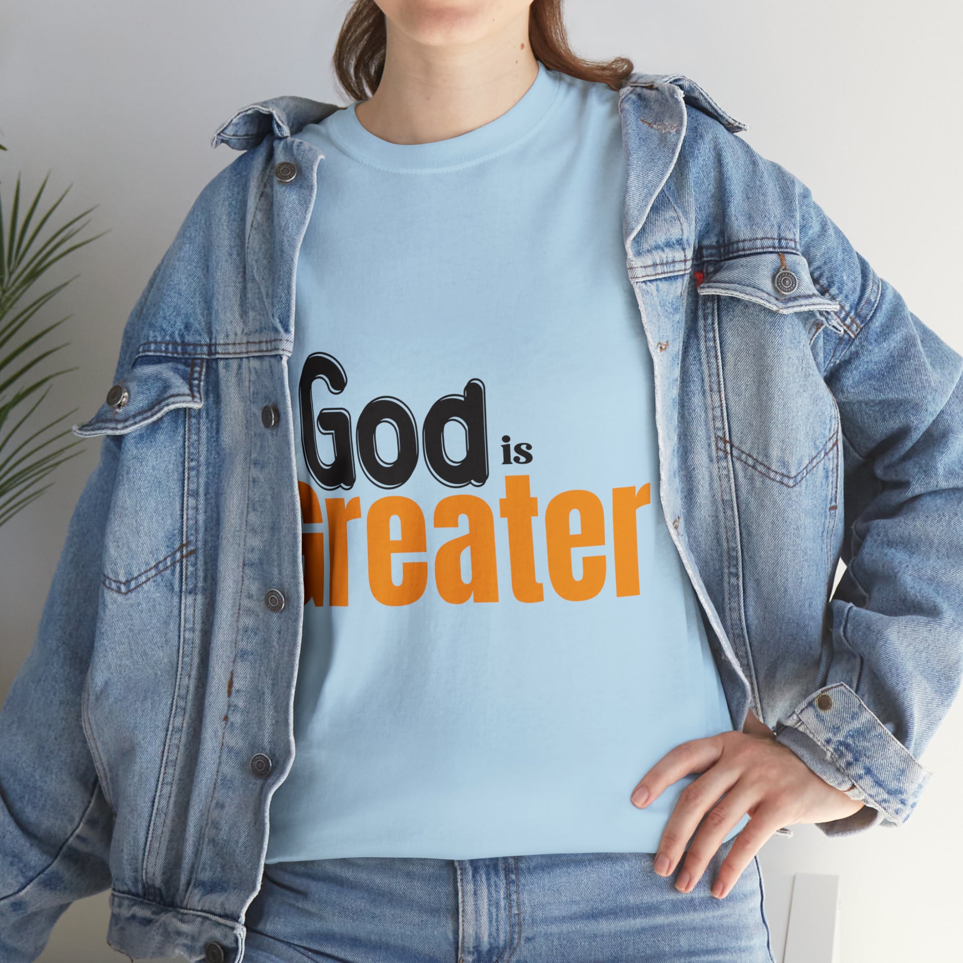 God Is Greater Unisex Heavy Cotton Tee Printify