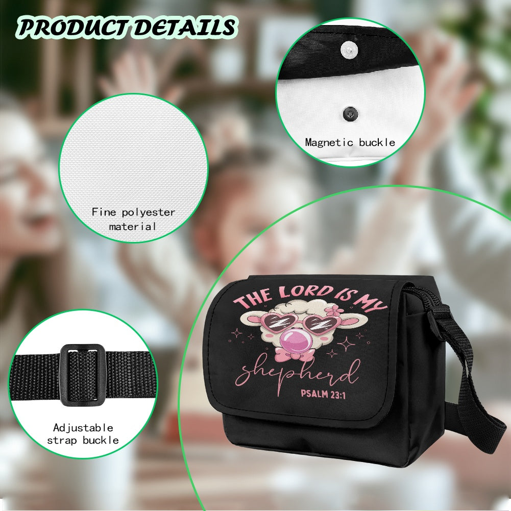 The Lord Is My Shepherd Christian Kids Flap Crossbody Bag