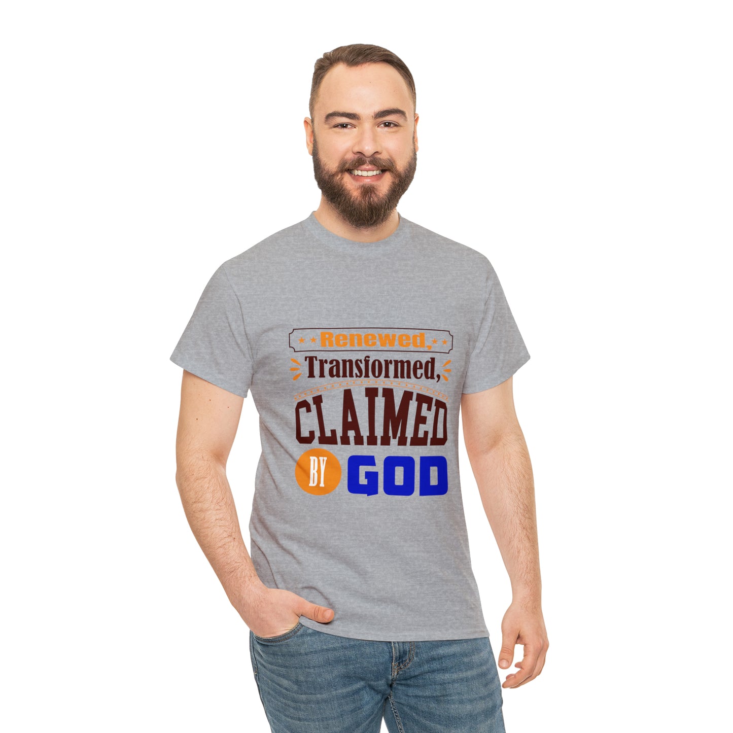 Renewed Transformed Claimed By God Unisex Heavy Cotton Tee