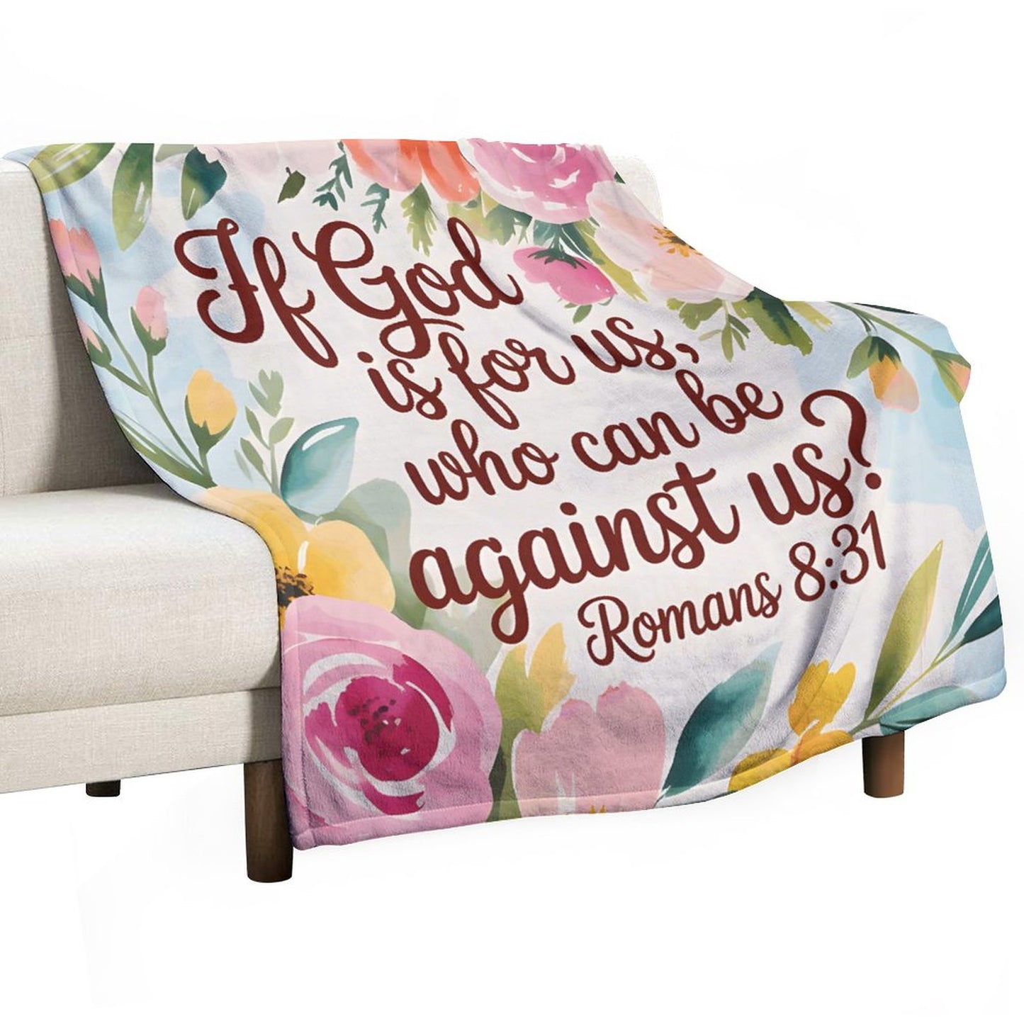 If God Is For Us Christian Flannel Throw Blanket
