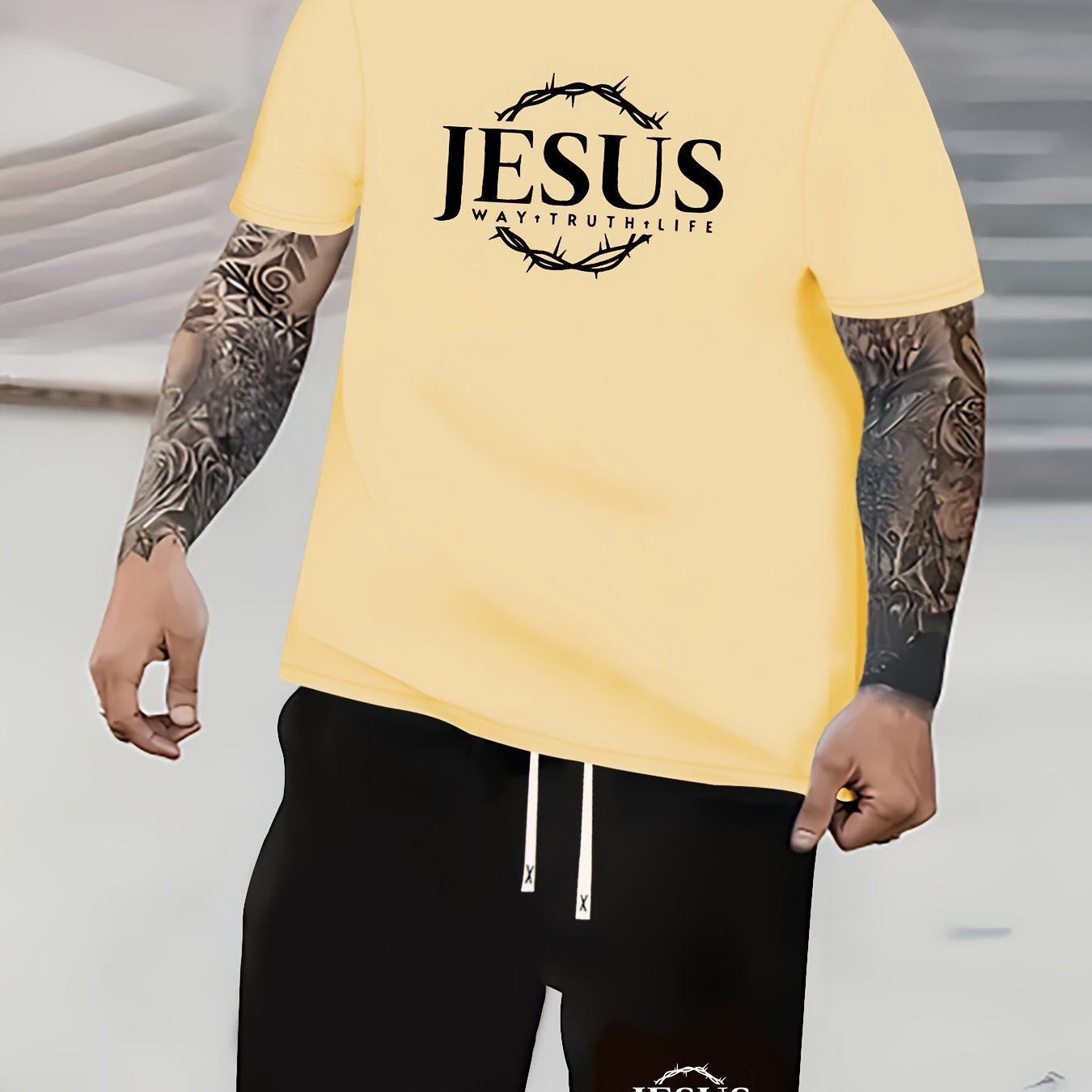 Jesus Way Truth Life Men's Christian Casual Outfit claimedbygoddesigns