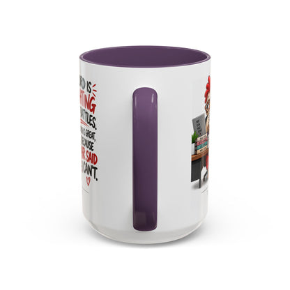 Inspirational Accent Coffee Mug — “The Lord Is Fighting My Battles” Faith Quote (11/15oz)