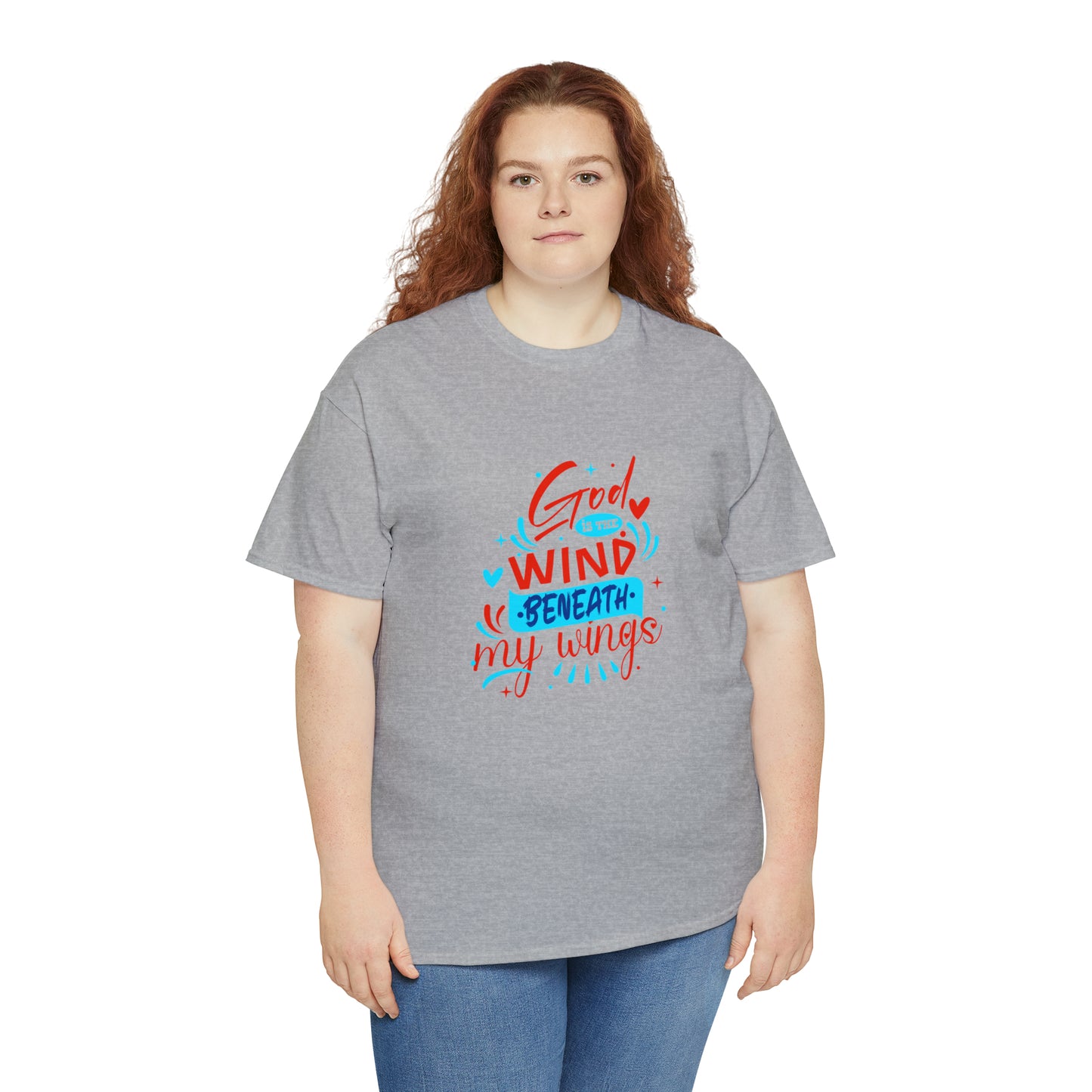 God Is The Wind Beneath My Wings Unisex Heavy Cotton Tee