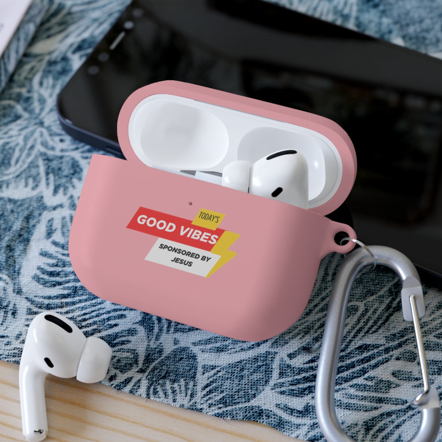 Today's Good Vibes Sponsored By Jesus AirPods / Airpods Pro Case cover Printify