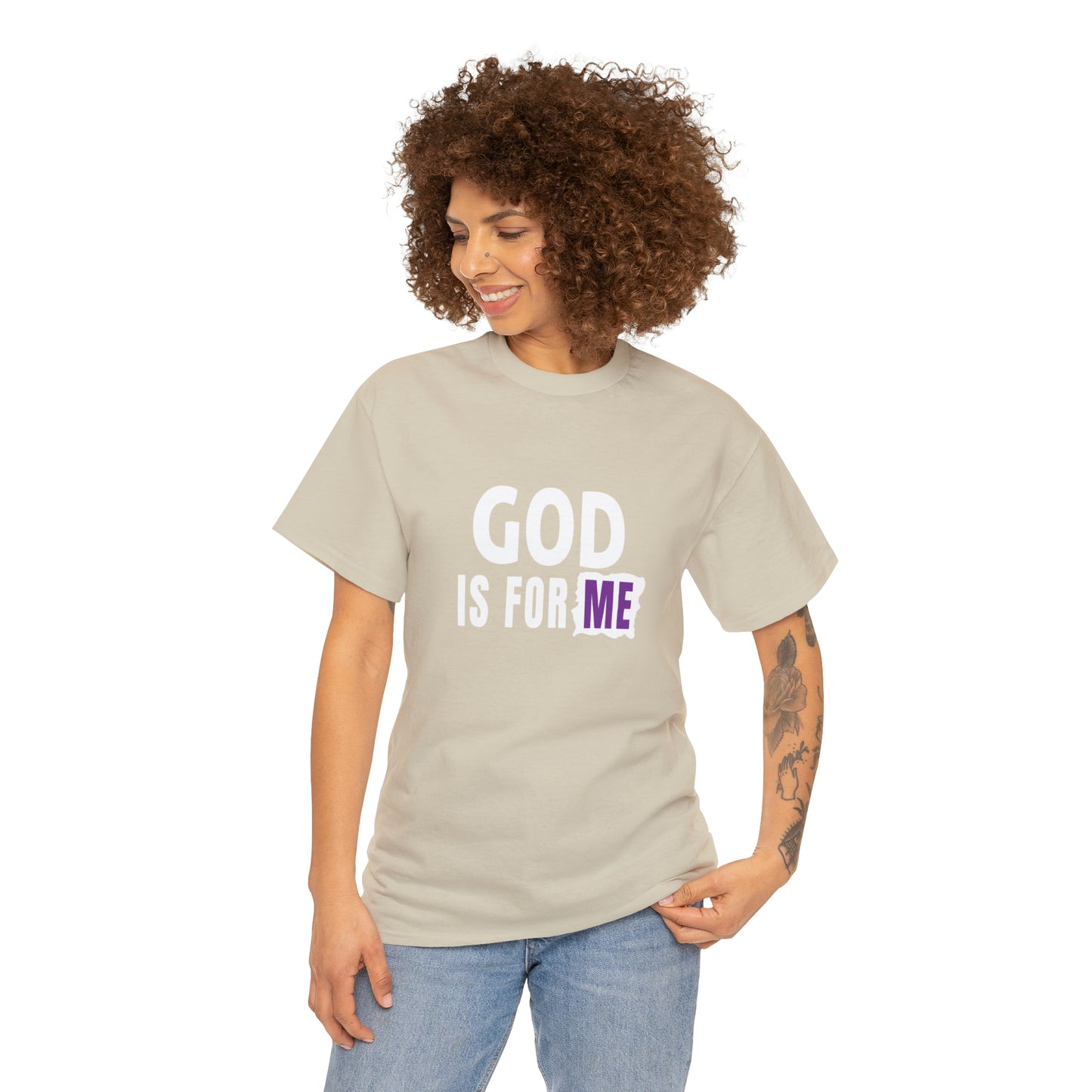 God Is For Me Unisex Heavy Cotton Tee Printify