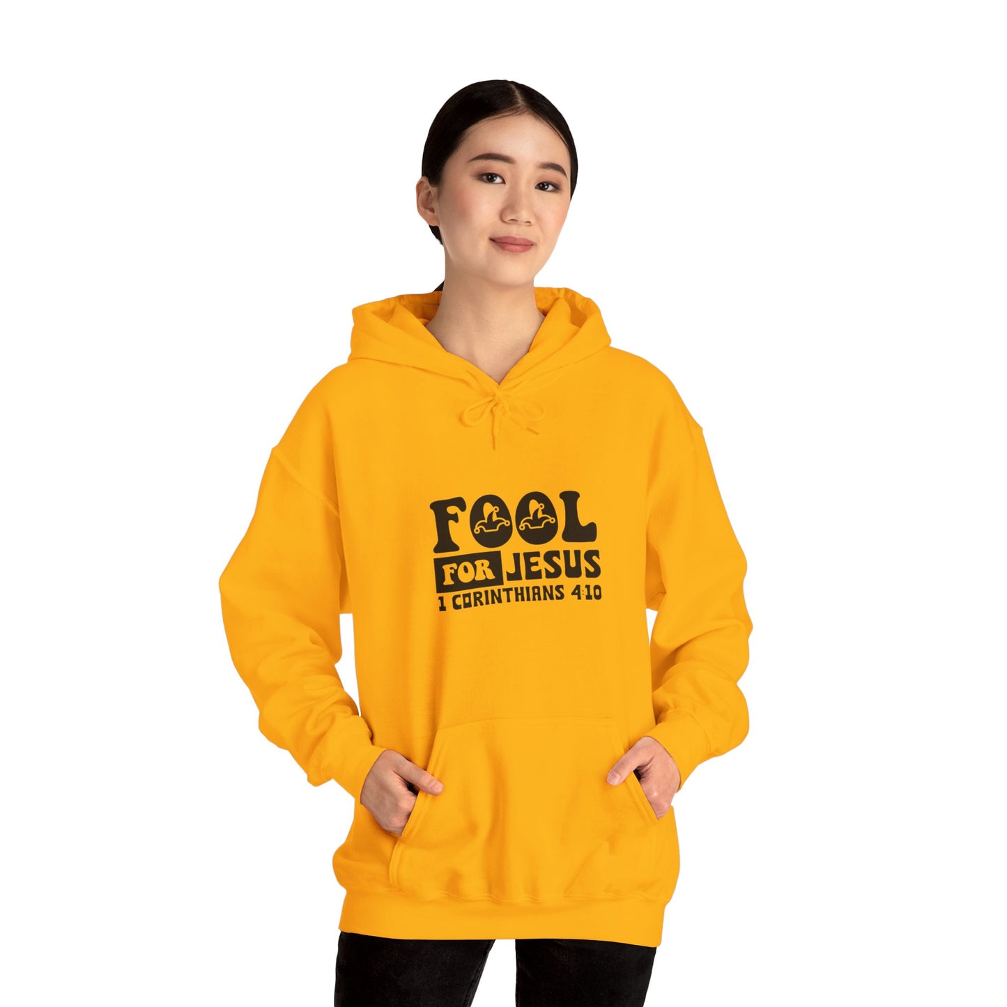 Fool For Jesus Funny Unisex Christian Hooded Pullover Sweatshirt