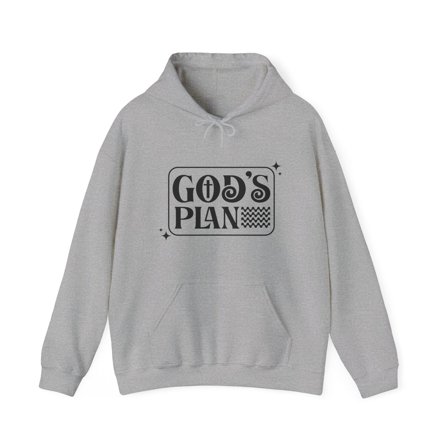 God's Plan Over MIne Unisex Christian Hooded Pullover Sweatshirt