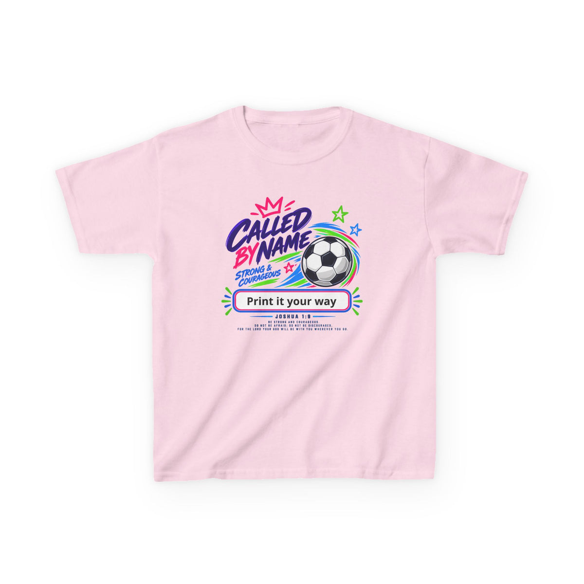 Youth Soccer T-Shirt — "Called By Name" Graphic Tee