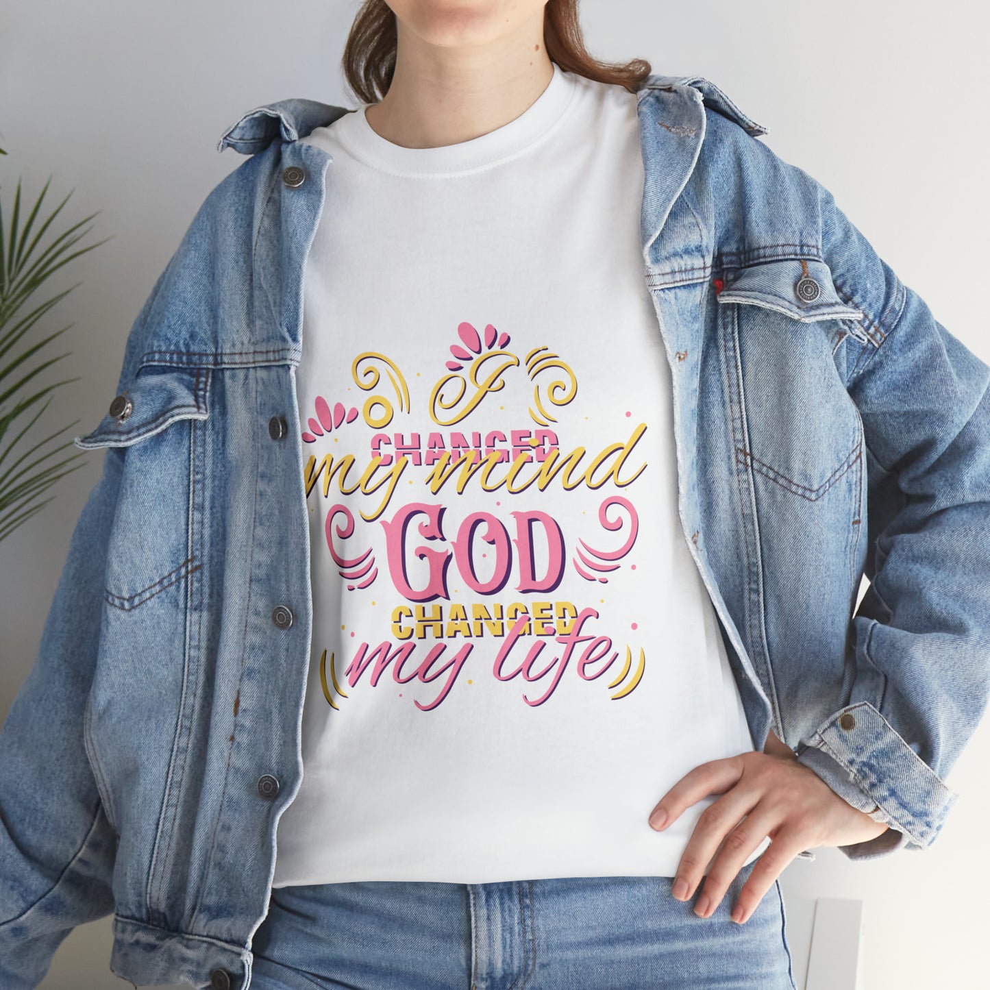 I Changed My Mind God Changed My Life Unisex Heavy Cotton Tee