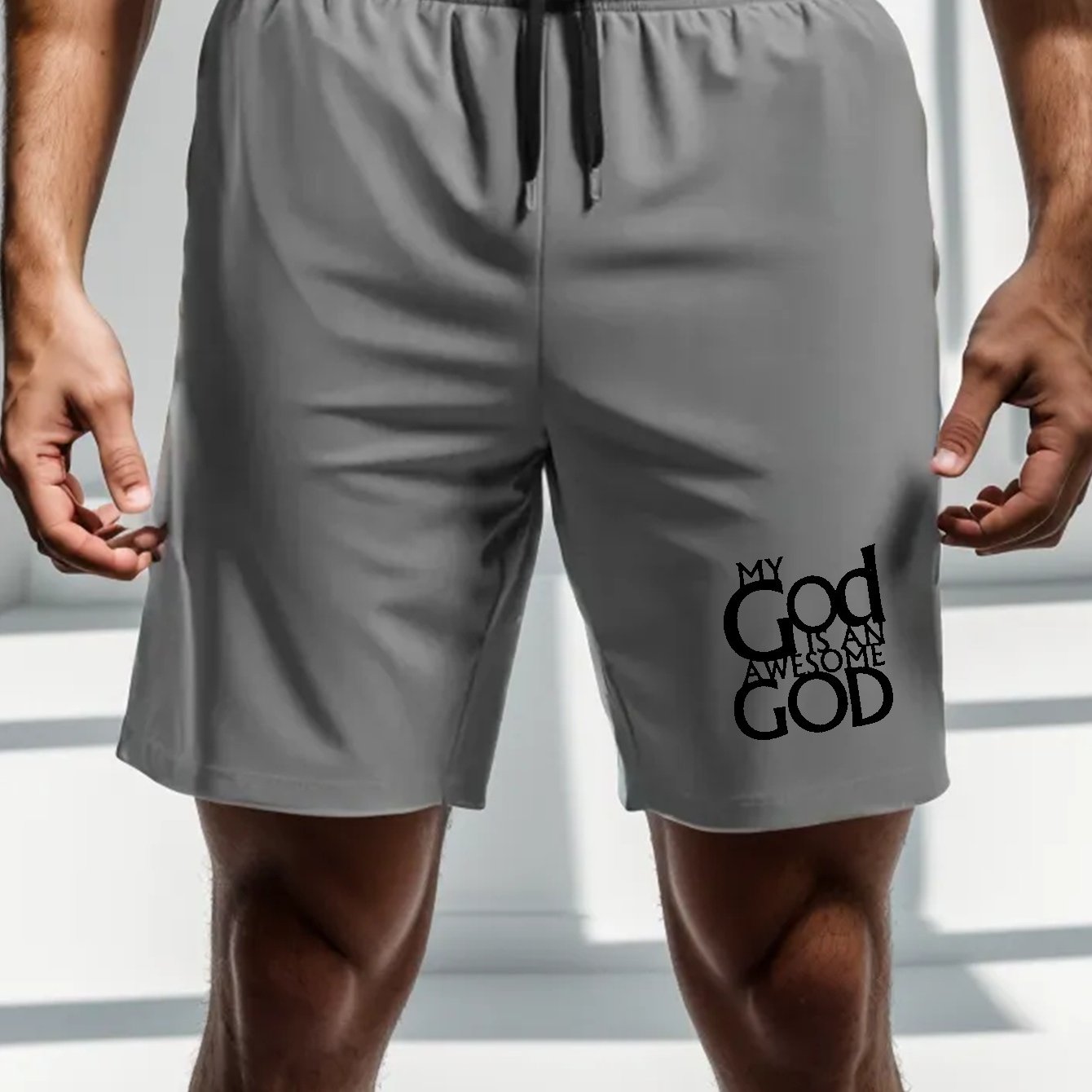 My God Is An Awesome God Plus Size Men's Christian Shorts claimedbygoddesigns