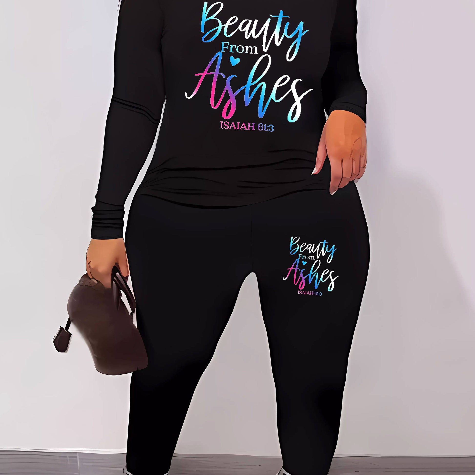 Beauty From Ashes Plus Size Women's Christian Casual Outfit claimedbygoddesigns