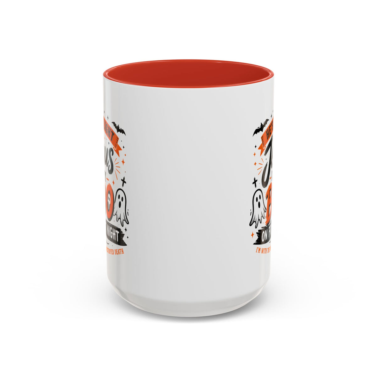 Christian Coffee Mug — "He's My Light, Jesus Is My Boo" Halloween Accent Mug