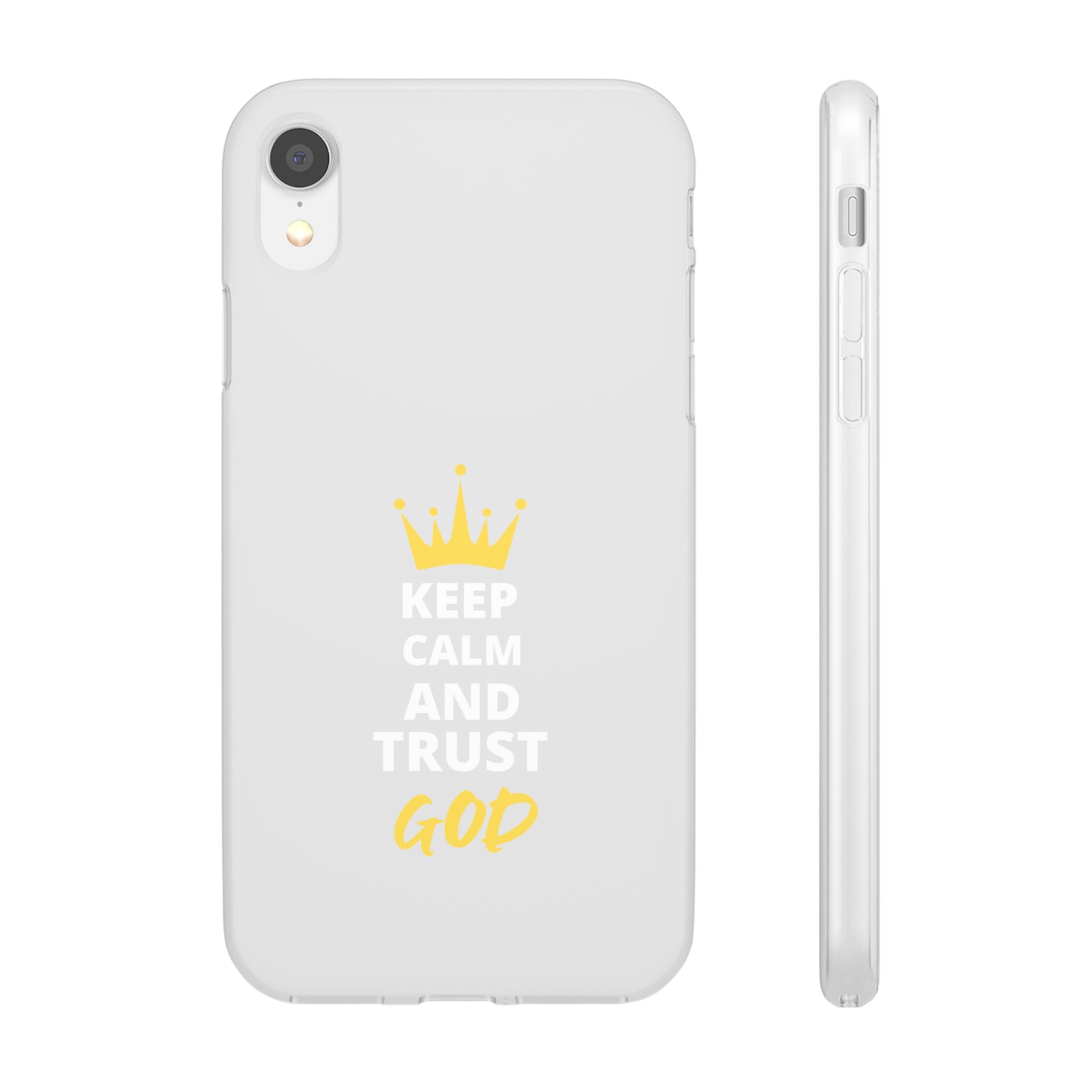 Keep Calm And Trust God Christian Flexi Phone Case Printify