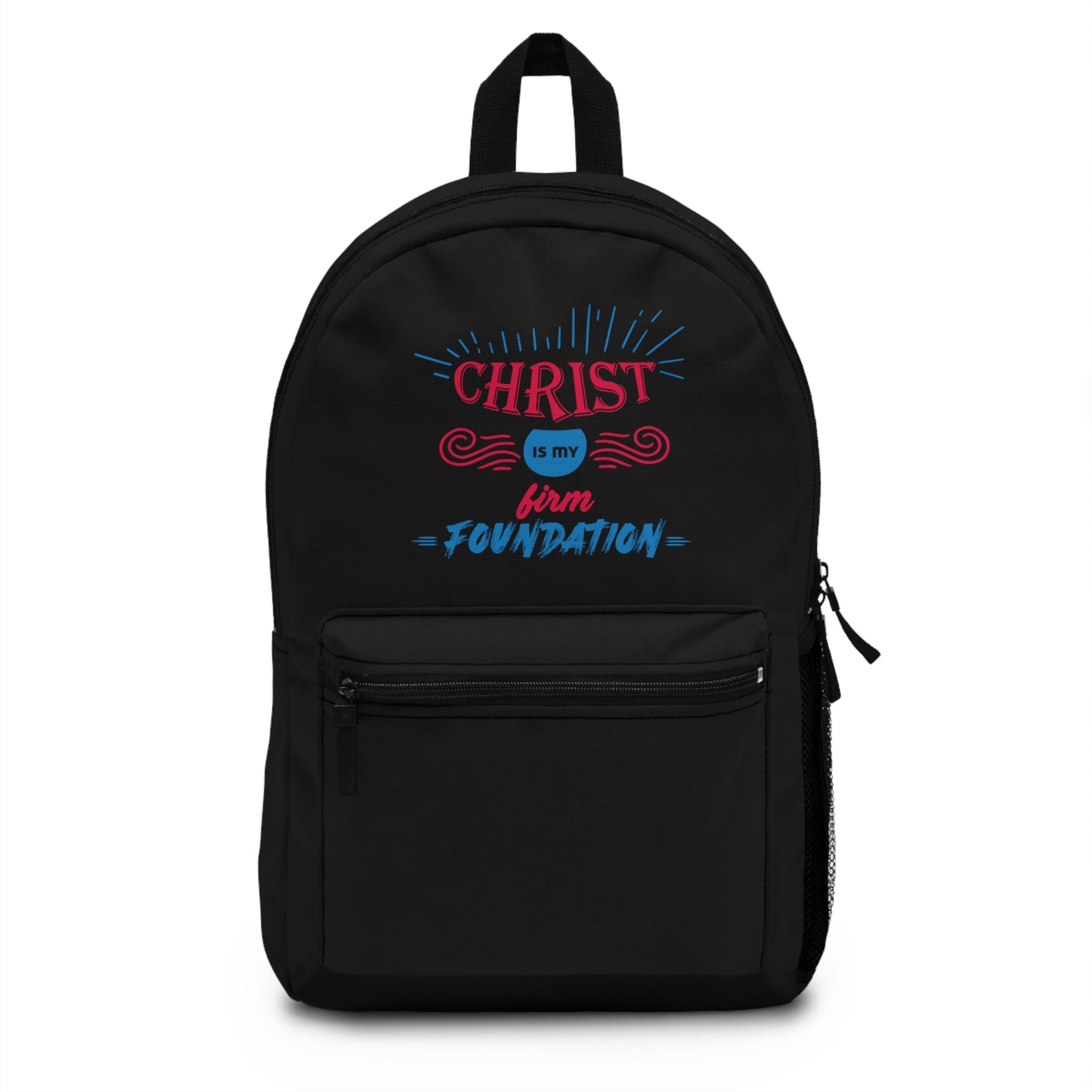 Christ Is My Firm Foundation Christian Backpack Printify