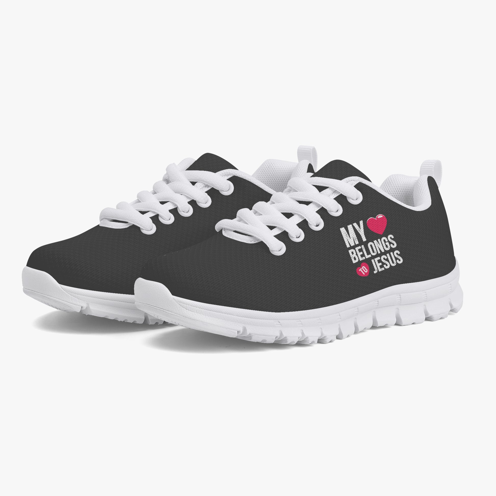 My Heart Belongs To Jesus Christian Kids' Lightweight Mesh Sneakers - ClaimedbyGodDesigns