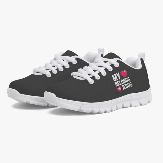 My Heart Belongs To Jesus Christian Kids' Lightweight Mesh Sneakers - ClaimedbyGodDesigns