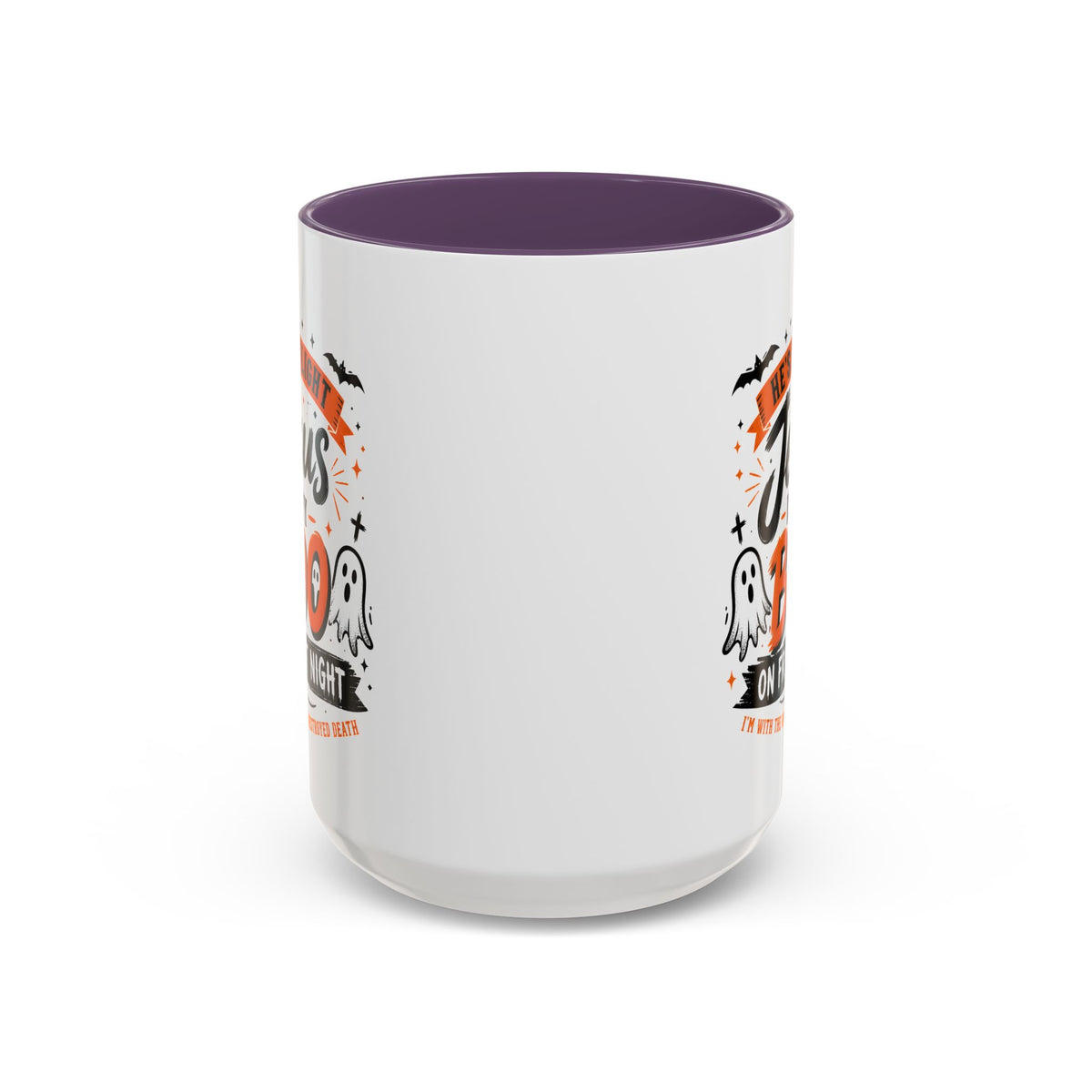 Christian Coffee Mug — "He's My Light, Jesus Is My Boo" Halloween Accent Mug