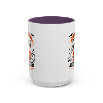 Christian Coffee Mug — "He's My Light, Jesus Is My Boo" Halloween Accent Mug
