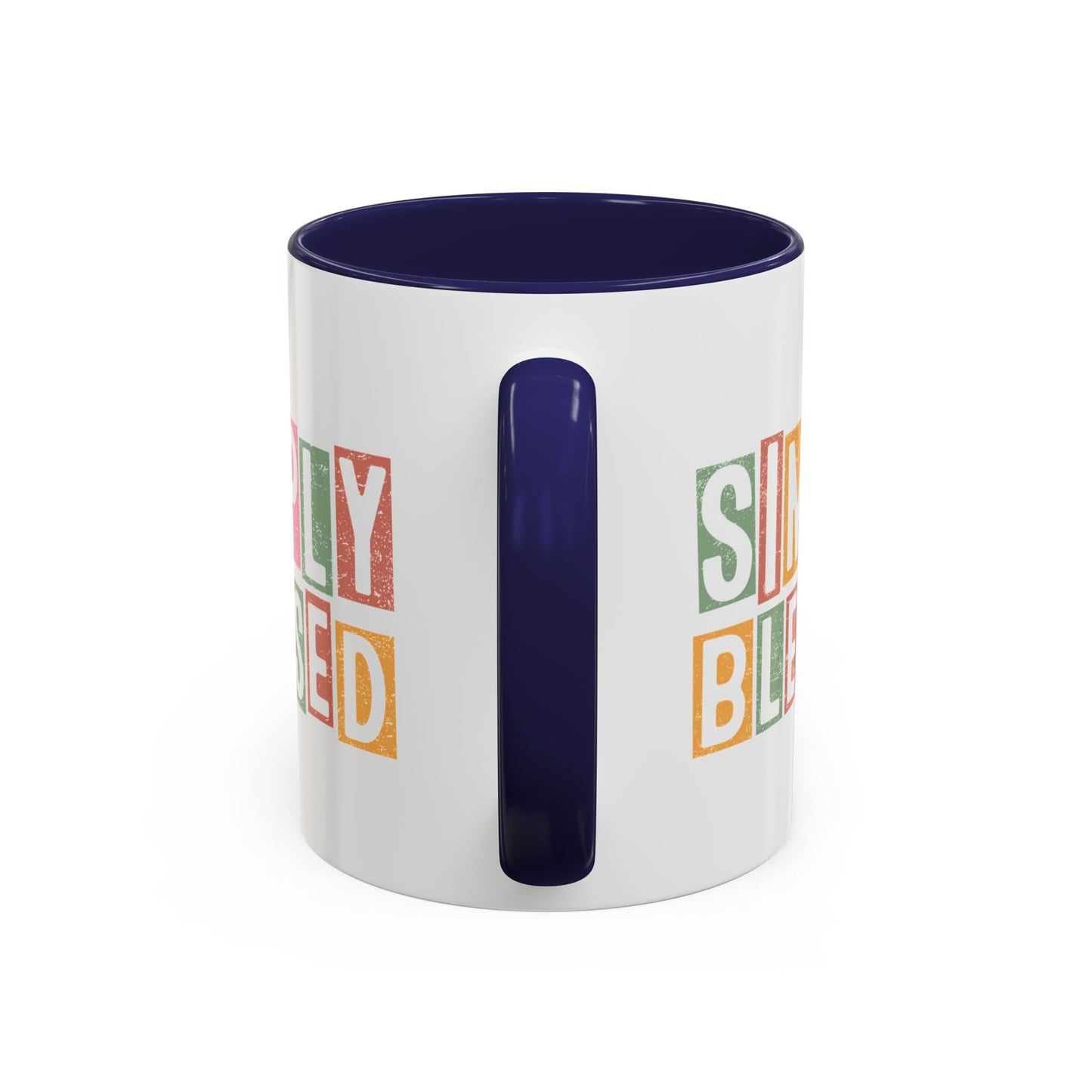 Christian Ceramic Mug- Simply Blessed Accent Coffee Mug (11, 15oz)