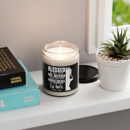Inspirational Scented Soy  Christian Candle - 'Blessed is She' - Perfect Gift for Faith and Encouragement